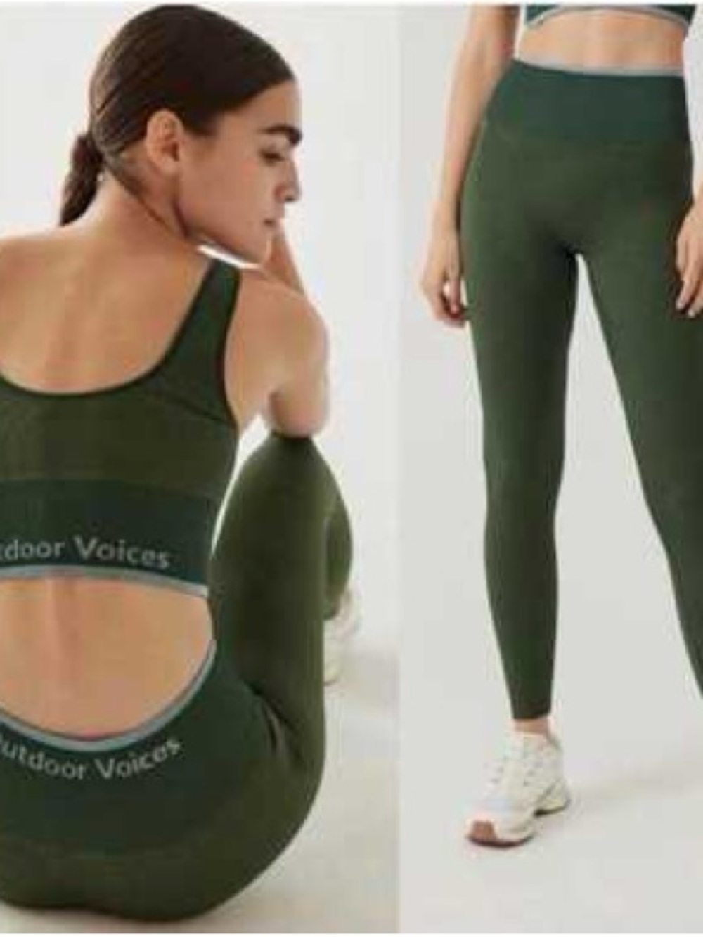 Outdoor Voices Ribbed Performance Leggings & Top